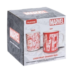 Hrnek měnící Marvel logo