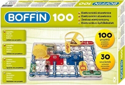 Stavebnice Boffin 100 elektronická 100 projektů na baterie 30ks v krabici