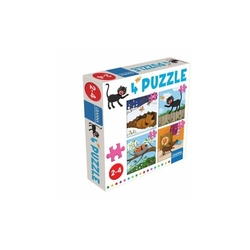 4 puzzle kočka