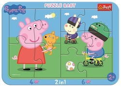 Baby puzzle Šťastné prasátko Peppa 2v1