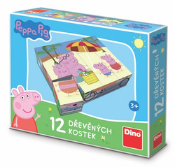 Dřevěné kostky Peppa Pig