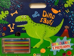 Dinosauři omalovánky s pastelkami
