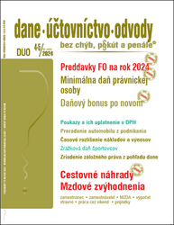 DUO 4-5/2024 Preddavky FO, Minimálna daň PO