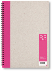 Kroužkový zápisník B5, čistý, růžový, 50 listů