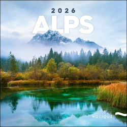 Poznámkový kalendář Alpy 2026 - nástěnný kalendář
