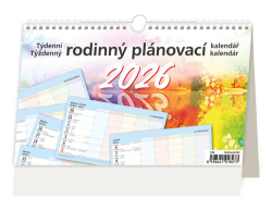 Týdenní rodinný plánovací 2026 - stolní kalendář