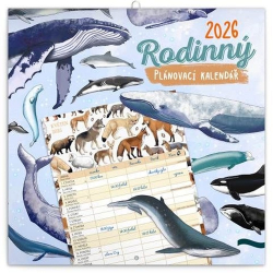 Rodinný plánovací kalendář Animalium 2026 - nástěnný kalendář
