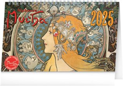 Stolní kalendář Alfons Mucha 2025